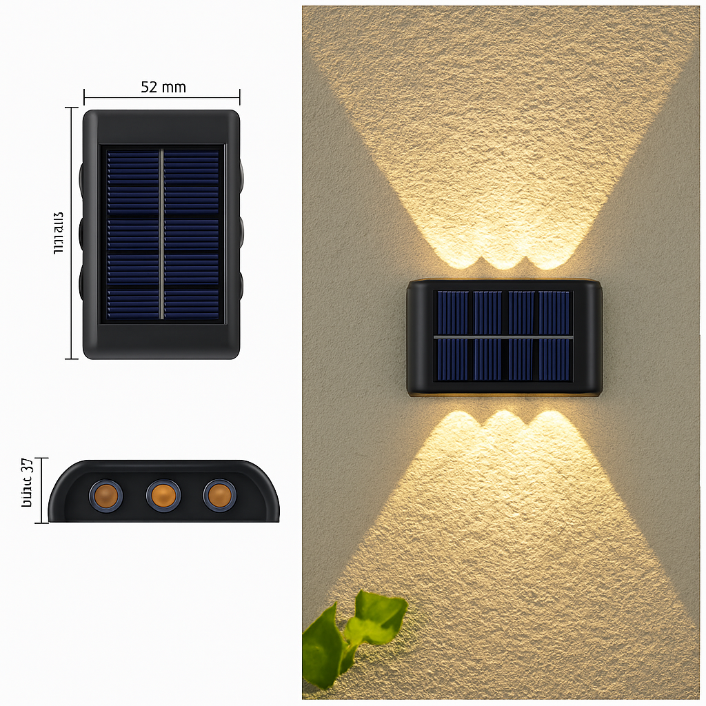 applique murale solaire étanche pour décoration extérieure jardin