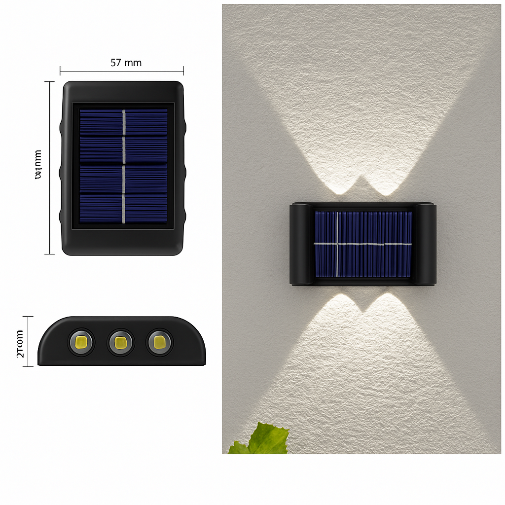 applique murale solaire étanche pour décoration extérieure jardin