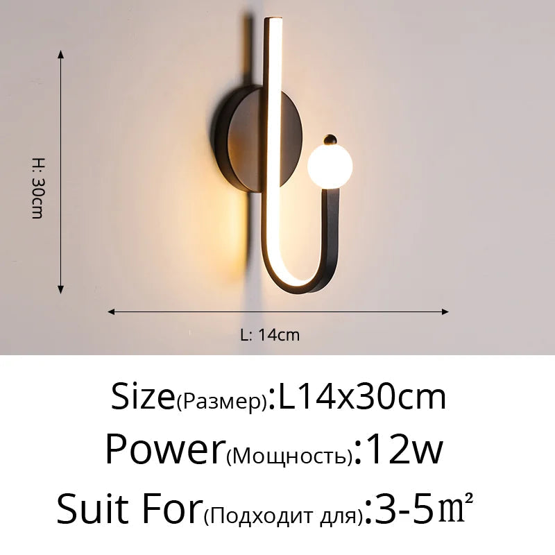 applique murale style nordique en cuivre doré éclairage commercial led tamisée