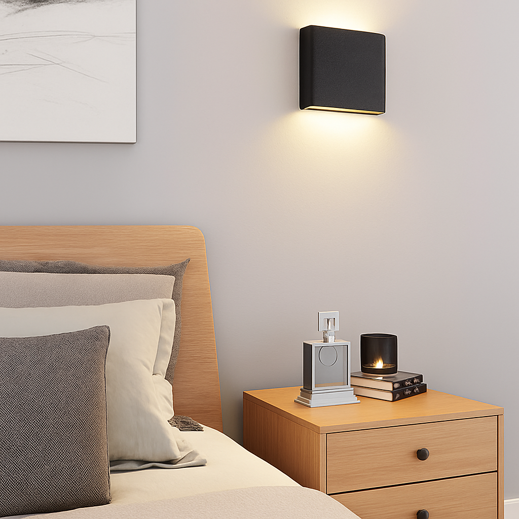 applique murale étanche moderne à double tête pour extérieur