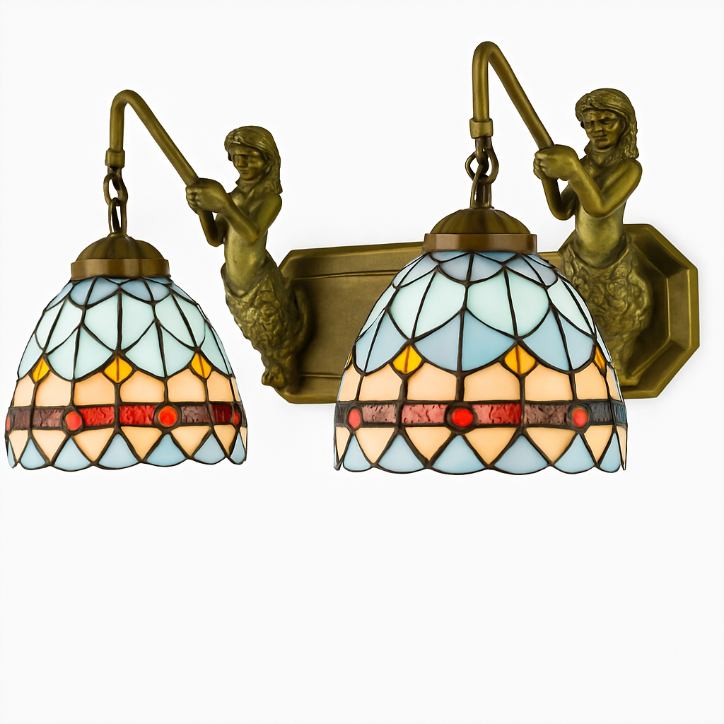 applique murale tiffany en verre décoratif pour intérieur