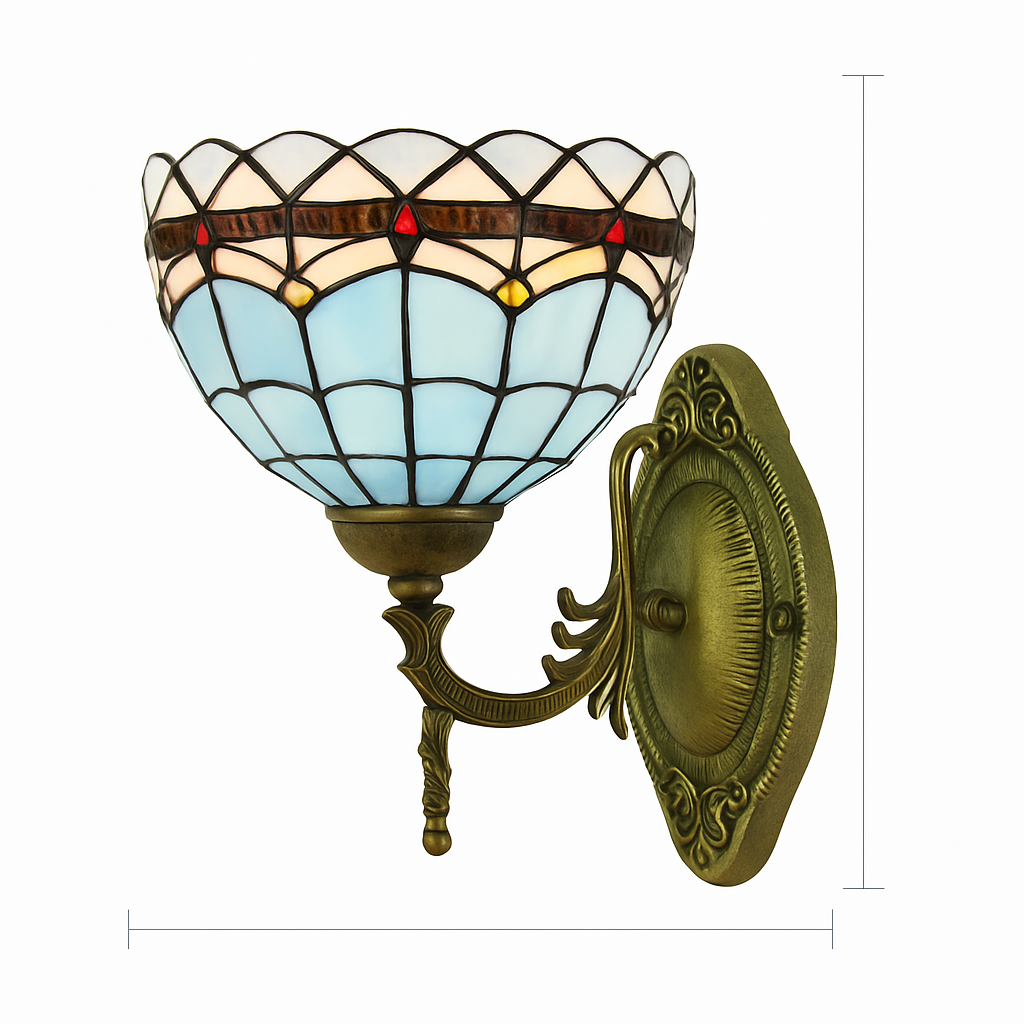 applique murale tiffany en verre décoratif pour intérieur