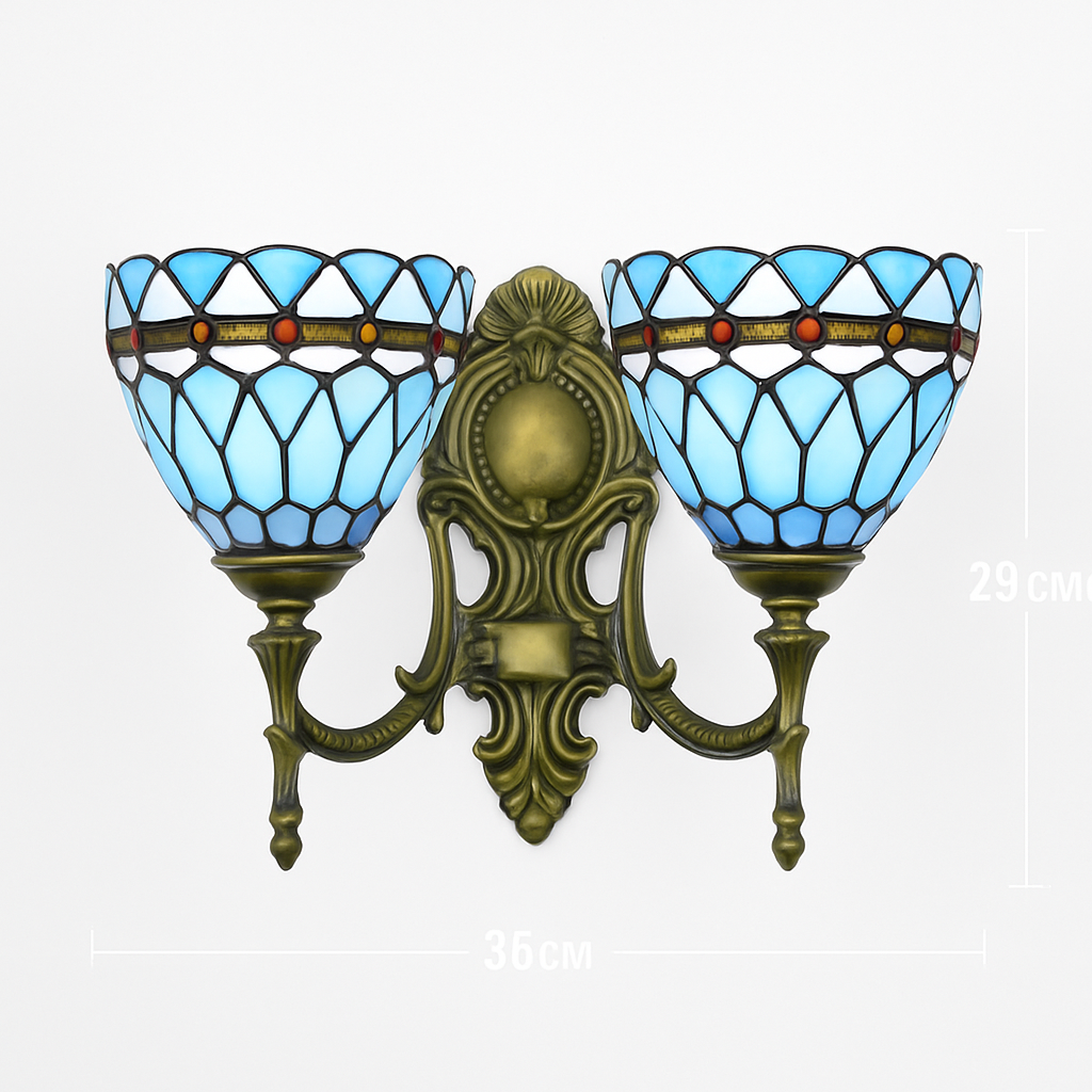applique murale tiffany en verre décoratif pour intérieur
