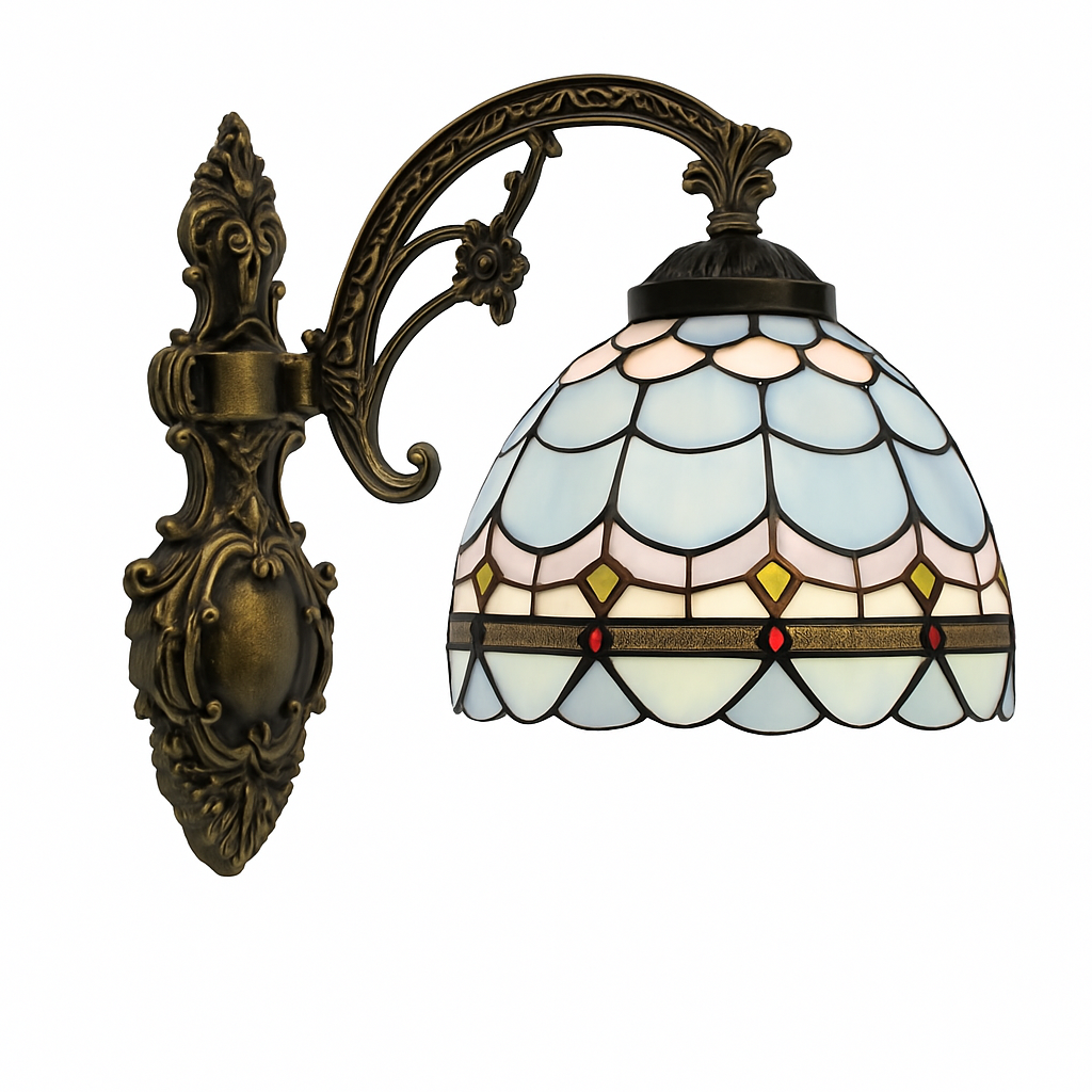 applique murale tiffany en verre décoratif pour intérieur