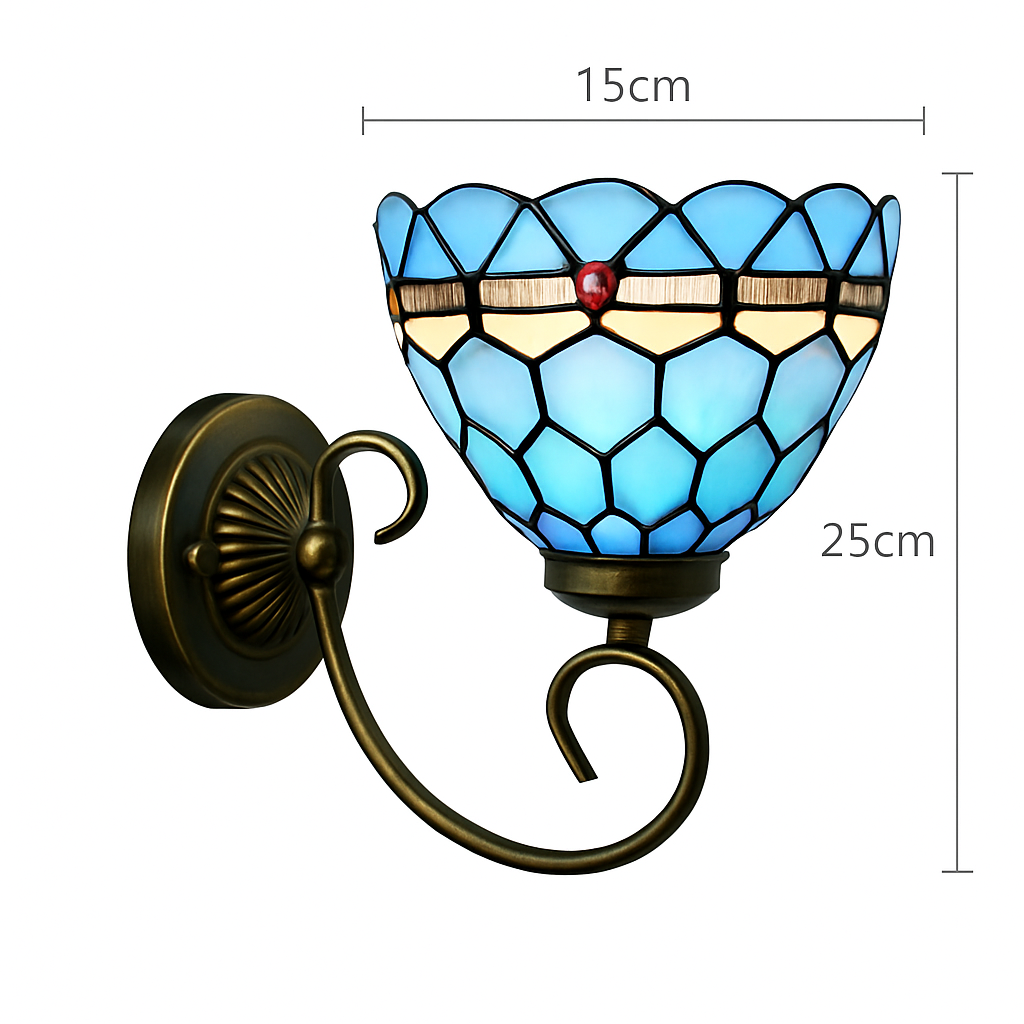 applique murale tiffany en verre décoratif pour intérieur