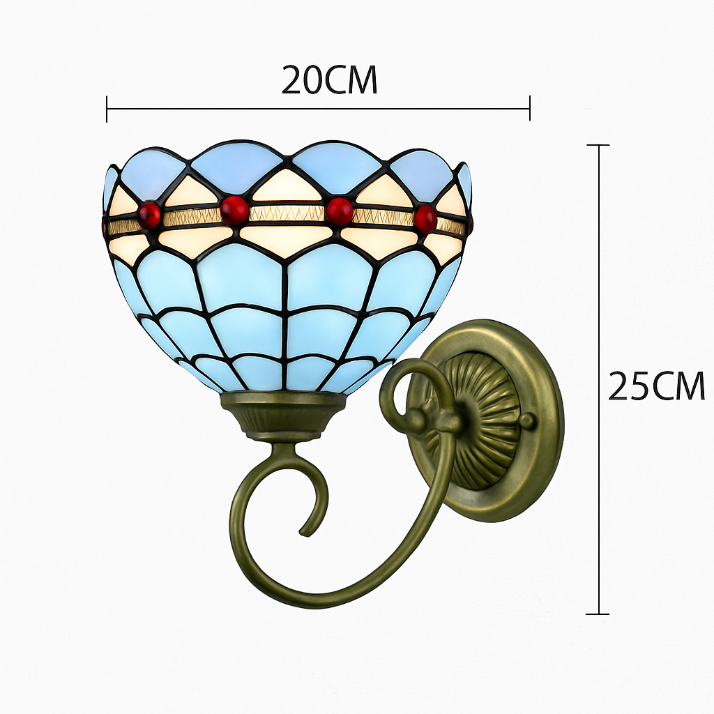 applique murale tiffany en verre décoratif pour intérieur