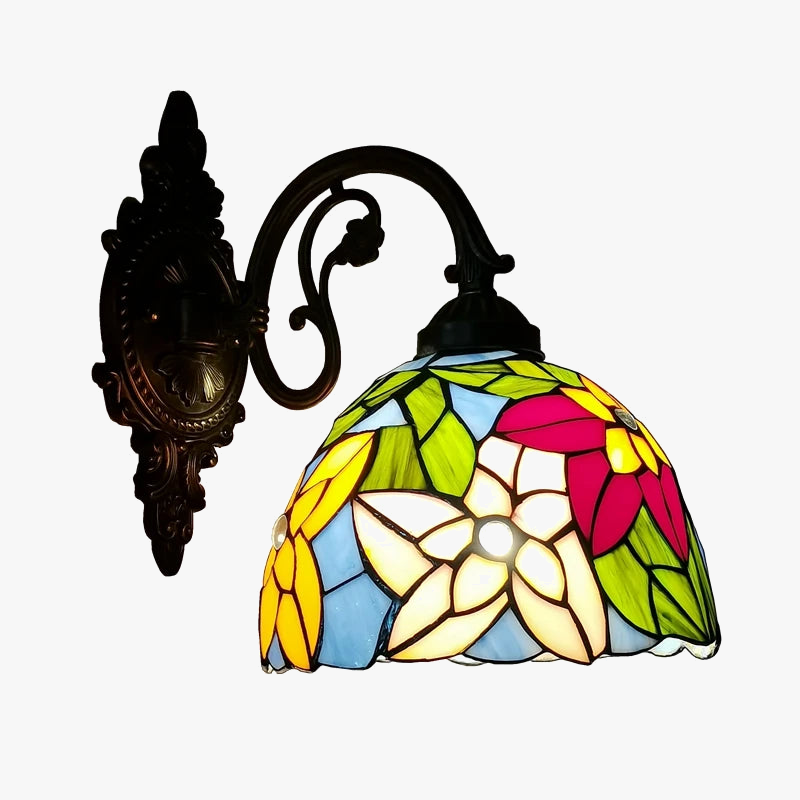 applique murale tiffany marguerite décoration classique en alliage antique
