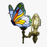 applique murale tiffany papillon décor méditerranéen vitrail miroir