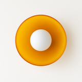 applique murale verre italien blanc vert orange