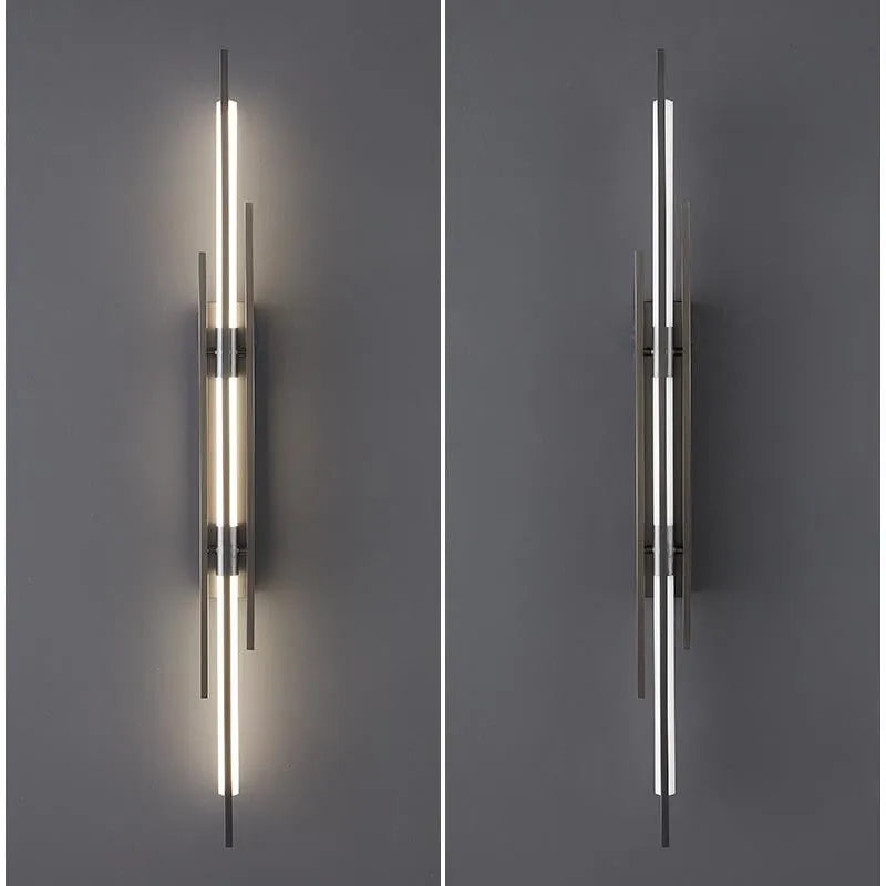 applique murale verticale à led en fer design élégant pour intérieur