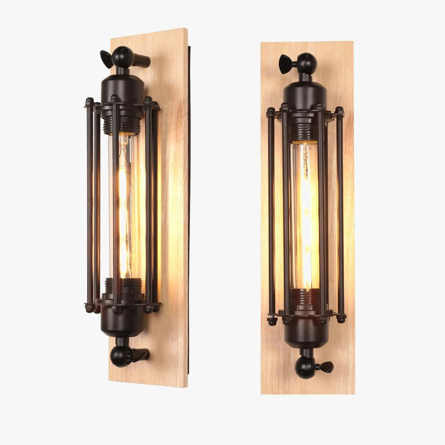 applique murale vintage en bois style industriel pour intérieur décoratif