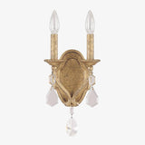 Applique murale vintage en forme de bougie en cristal Lopiane