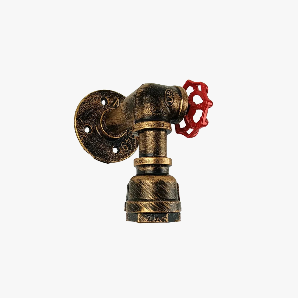 applique murale vintage industrielle avec tuyau d'eau pour éclairage domestique
