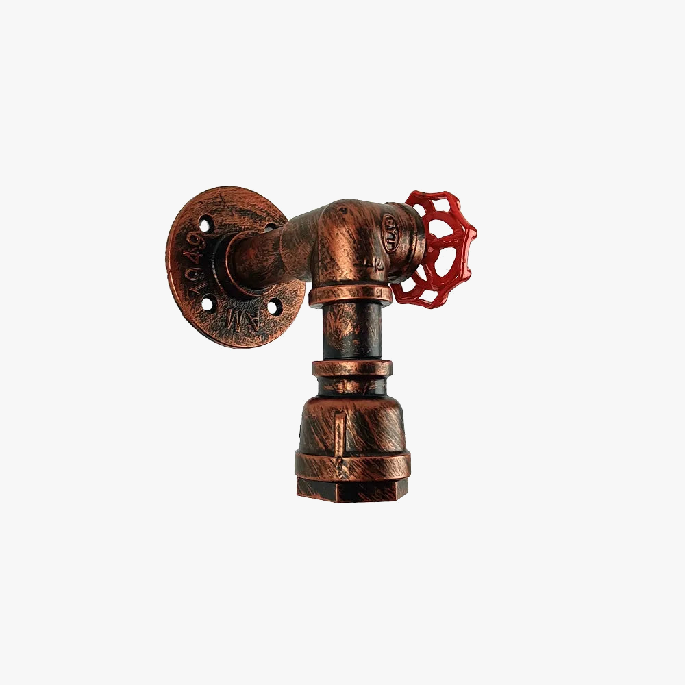 applique murale vintage industrielle avec tuyau d'eau pour éclairage domestique