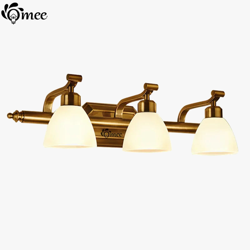 applique murale vintage led avec abat-jour en verre bronze