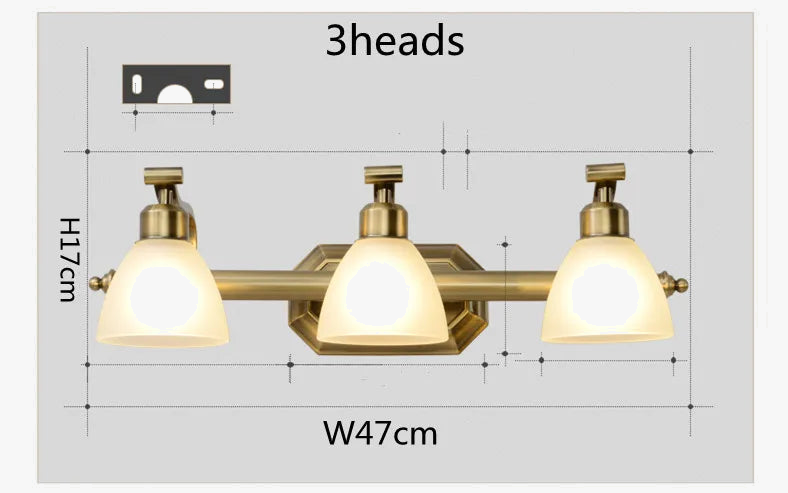 applique murale vintage led avec abat-jour en verre bronze