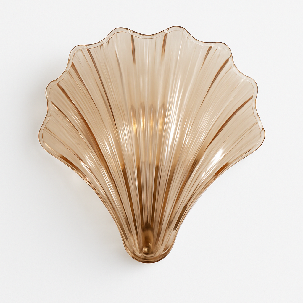 Applique murale vintage LED en verre style coquillage Glass