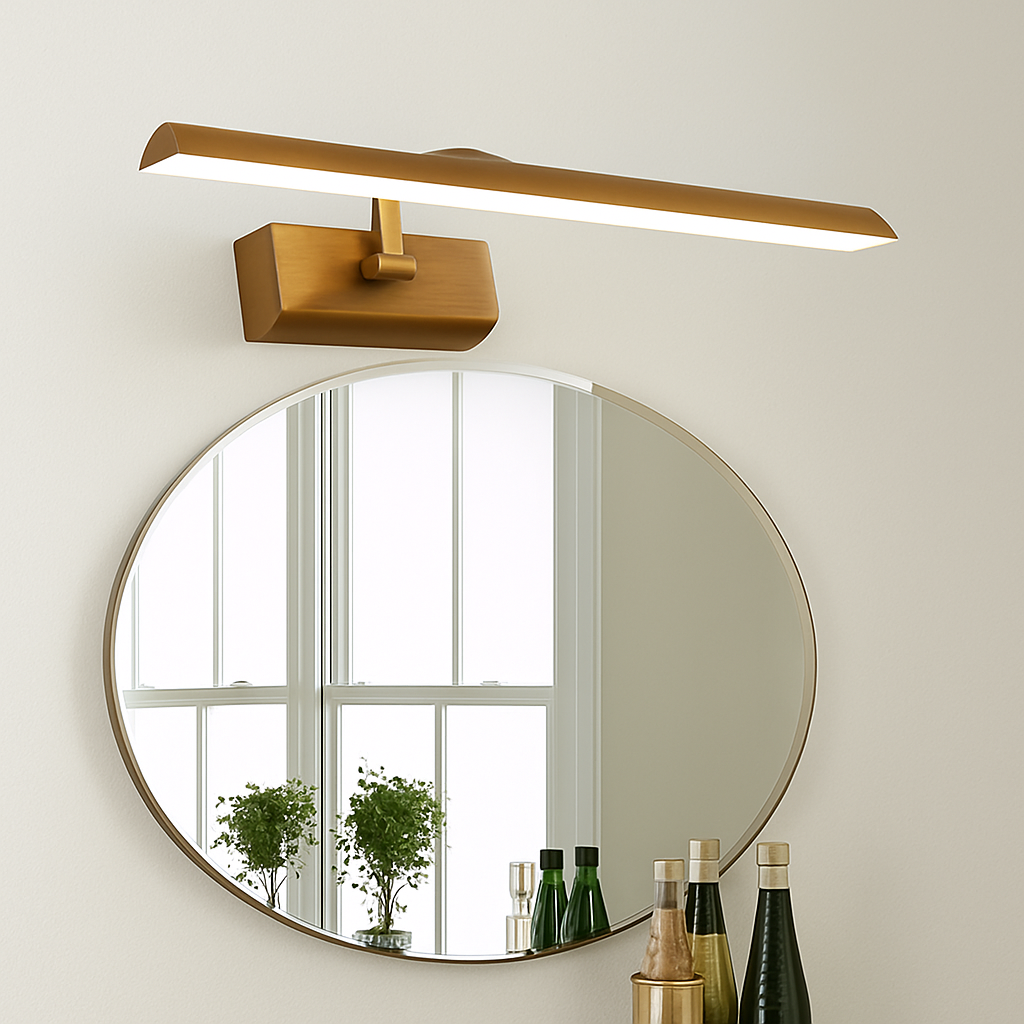applique murale vintage triangle led lumière cosmétique bronze