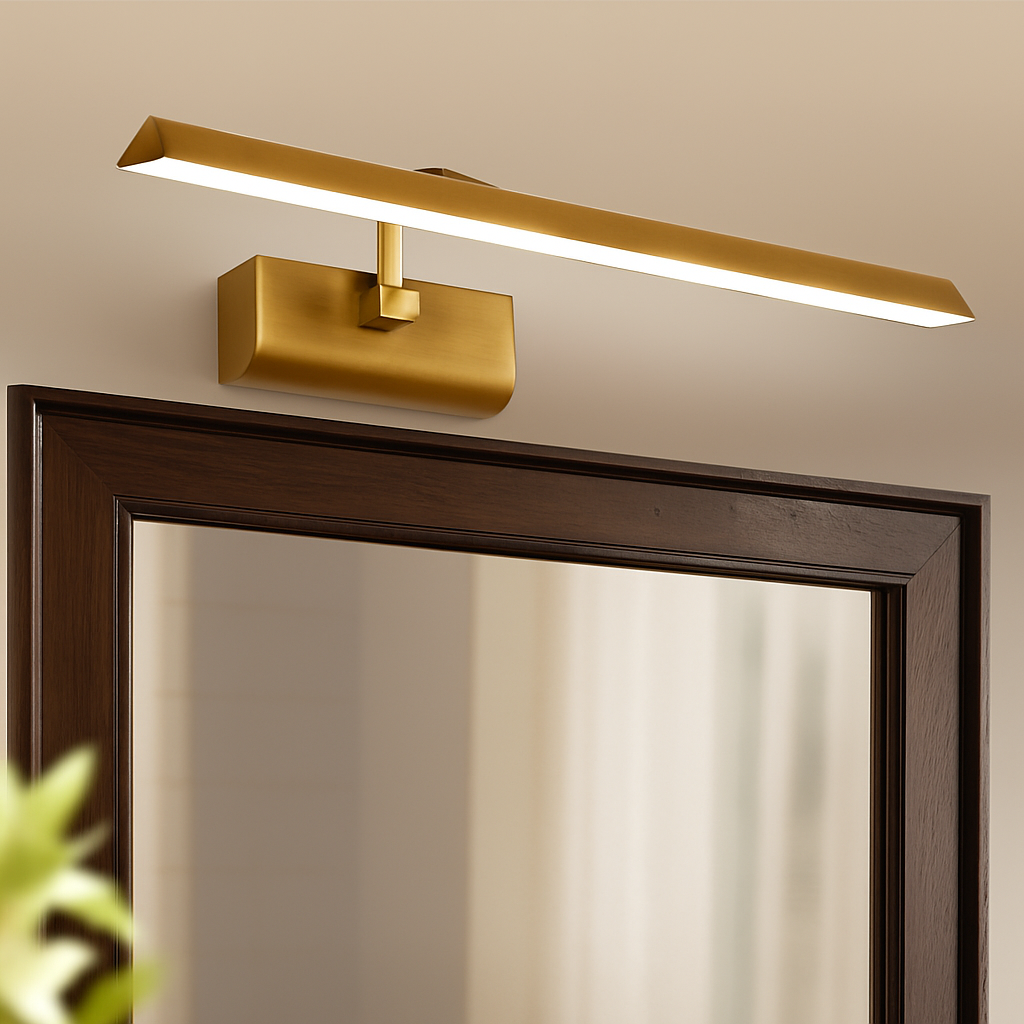 applique murale vintage triangle led lumière cosmétique bronze