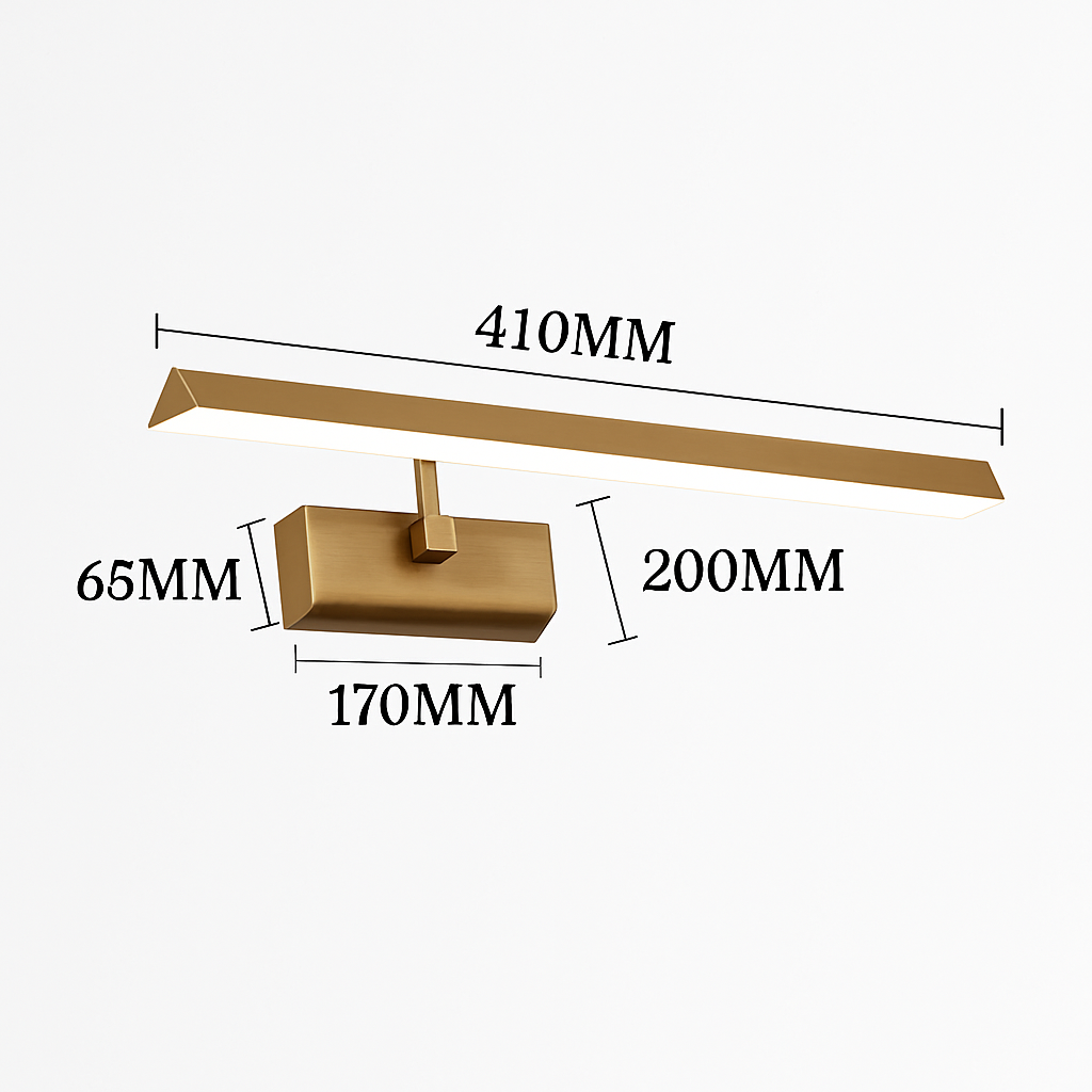 applique murale vintage triangle led lumière cosmétique bronze