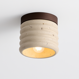 applique plafonnier led rétro avec pierre naturelle