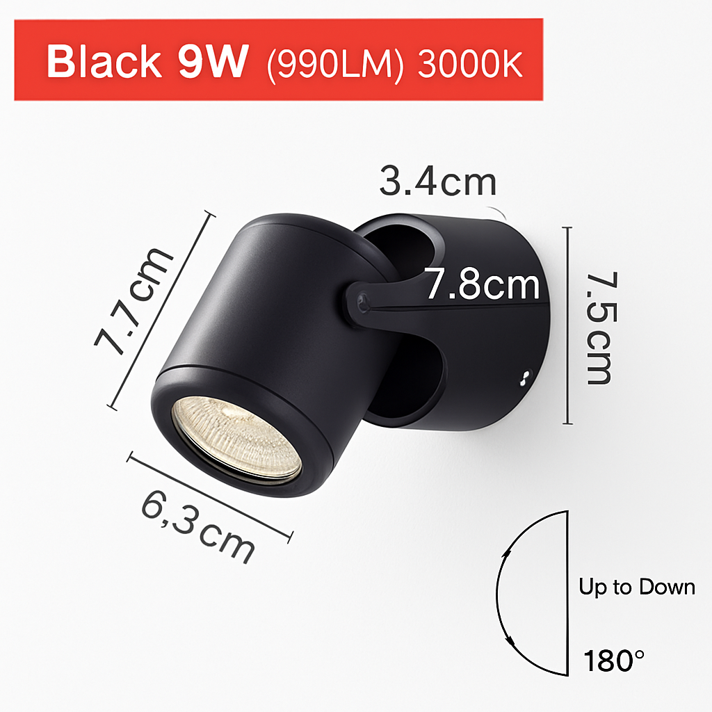 Applique spot à LED orientable Parsimony