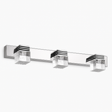 Applique à tableau et miroir LED chromée et cristal