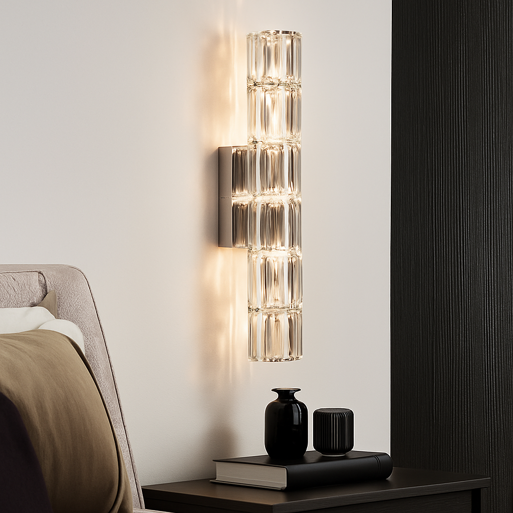 Applique villa luxe cristal murale