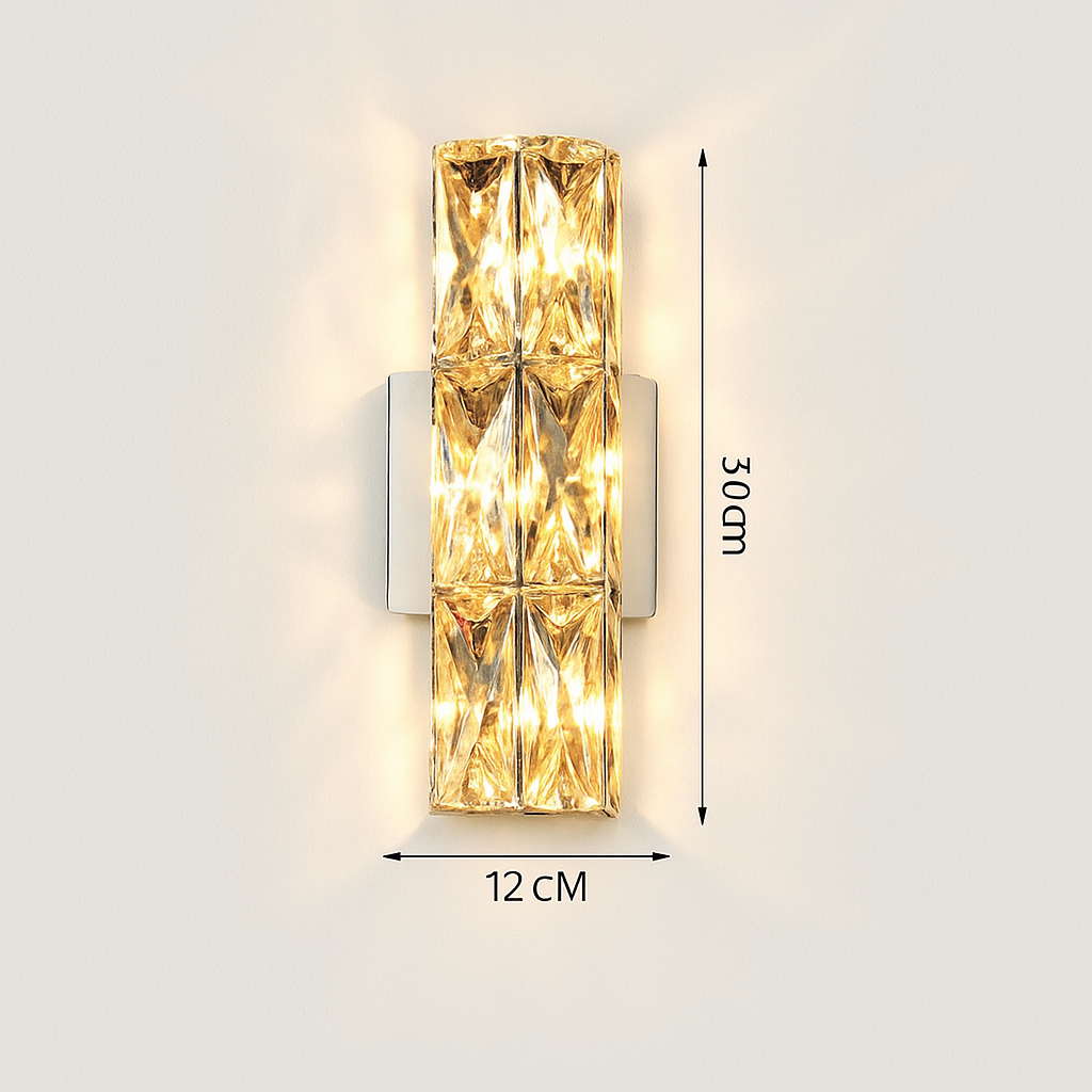 Applique villa luxe cristal murale
