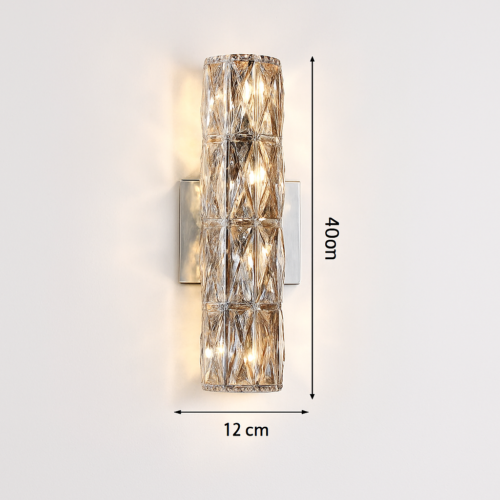 Applique villa luxe cristal murale