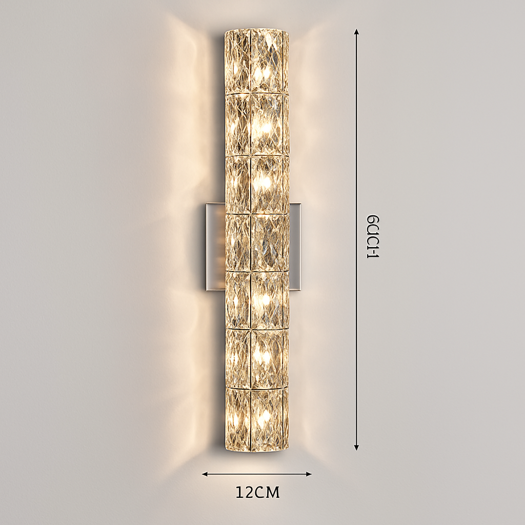 Applique villa luxe cristal murale