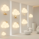 appliques murales led minimalistes singe lapin nuage pour enfants