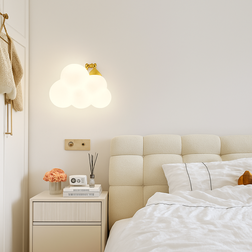 appliques murales led minimalistes singe lapin nuage pour enfants
