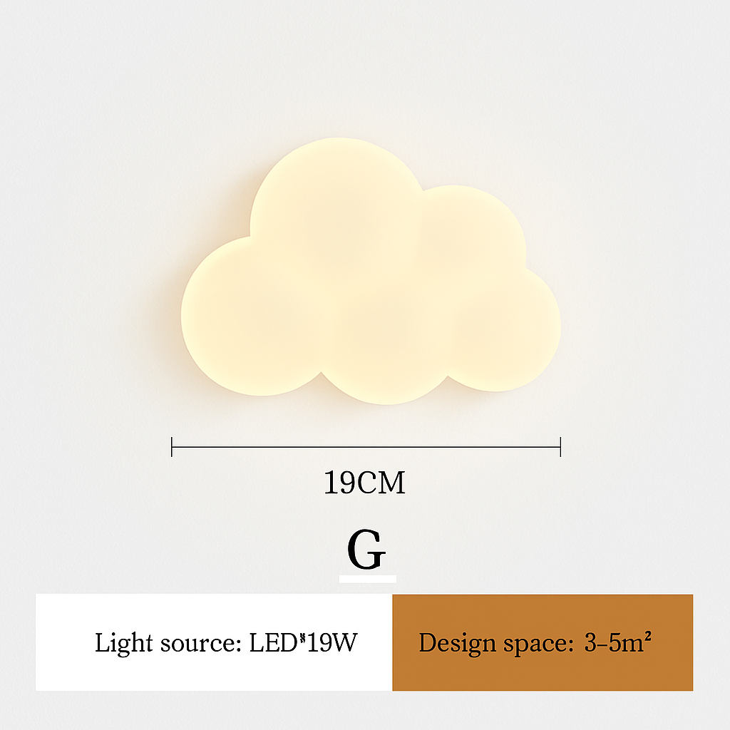 appliques murales led minimalistes singe lapin nuage pour enfants