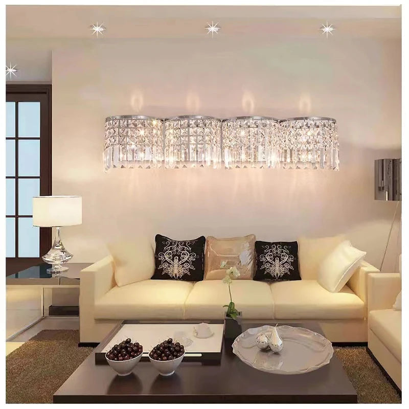 appliques murales modernes en cristal à led pour décoration intérieure