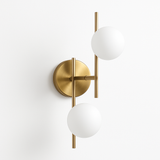 appliques murales modernes led avec boule ronde en verre laiteux