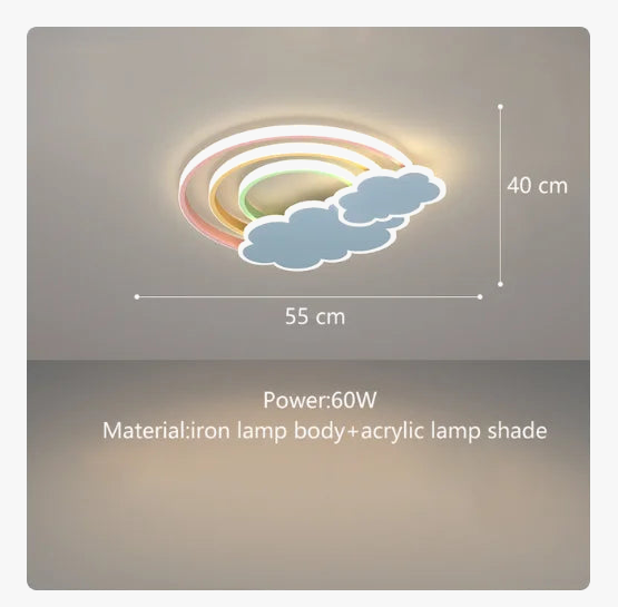 Plafonnier Arc-en-ciel nuage enfants bébé enfant chambre