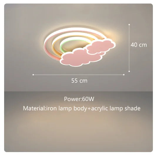 Plafonnier Arc-en-ciel nuage enfants bébé enfant chambre