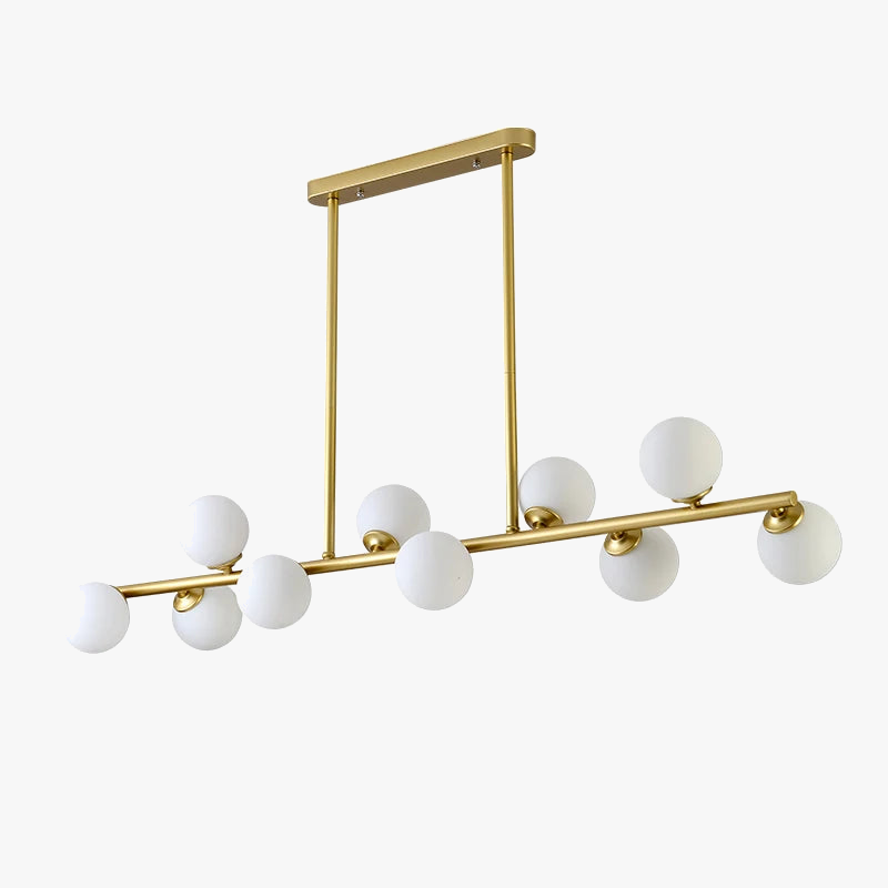 Lustre design boules de verre horizontales