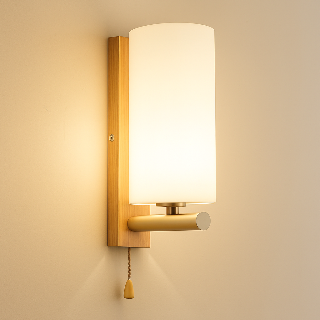 artpad applique murale scandinave bois abat-jour verre décoration intérieure led