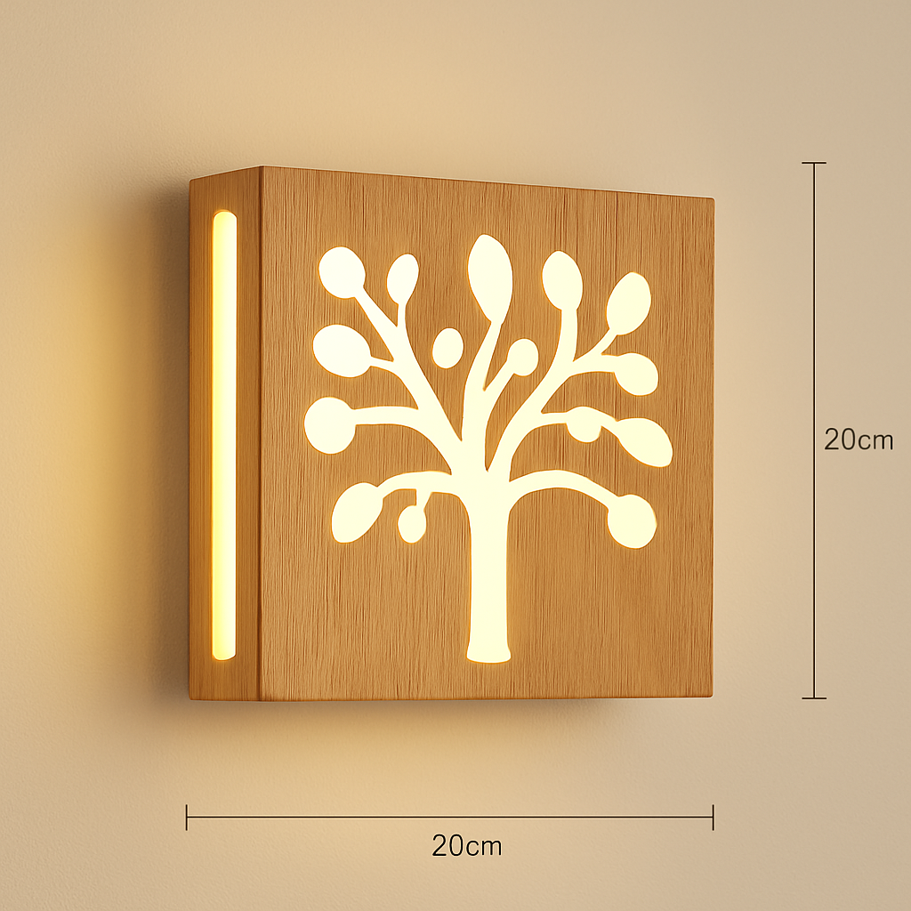 artpad applique murale scandinave bois abat-jour verre décoration intérieure led