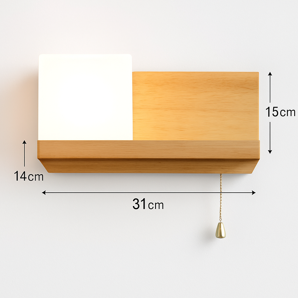 artpad applique murale scandinave bois abat-jour verre décoration intérieure led