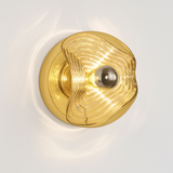 Bauhaus Glass Wall Lamp with the Effect on the Wall Clear Smoke Gray Amber Sconce Living Room Decorative Wall Light Hotel Aisle