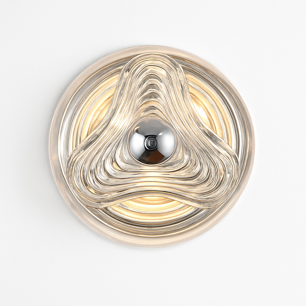 Bauhaus Glass Wall Lamp with the Effect on the Wall Clear Smoke Gray Amber Sconce Living Room Decorative Wall Light Hotel Aisle