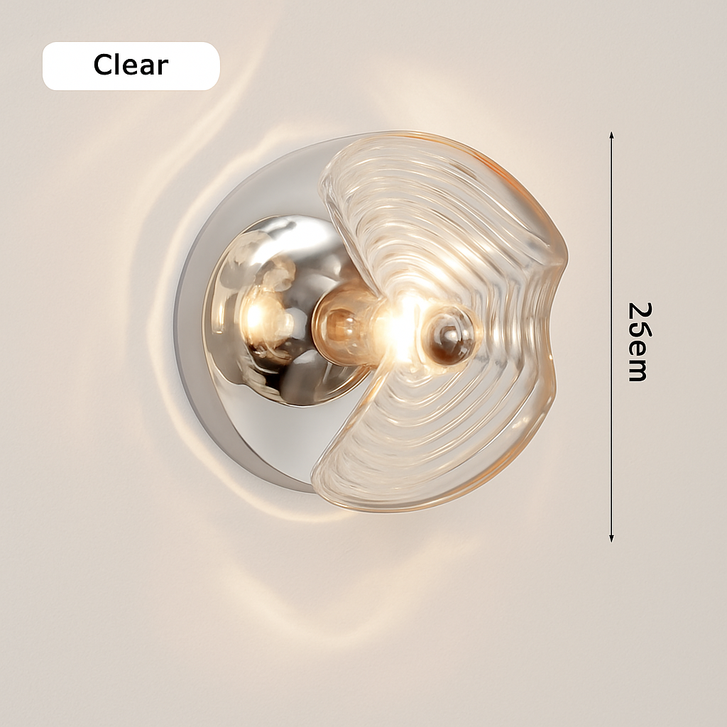Bauhaus Glass Wall Lamp with the Effect on the Wall Clear Smoke Gray Amber Sconce Living Room Decorative Wall Light Hotel Aisle