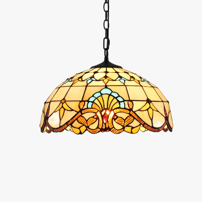 Bohême rétro européen coloré Tiffany verre lustre lustre Bar Restaurant créatif Rural porche méditerranéen lustre