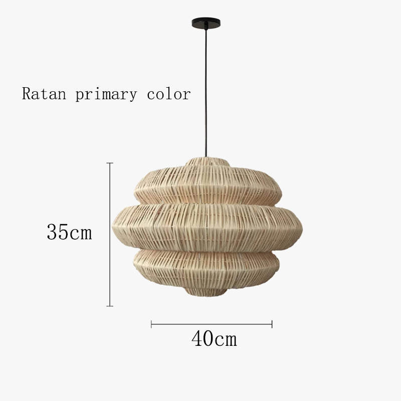 Lampes bohème créatives en rotin