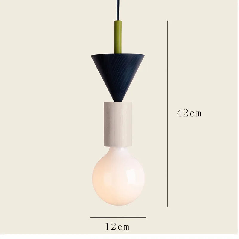 Bois moderne suspension LED lumières cuisine nordique décor à la maison lampe suspendue Restaurant plafond Lustre Lustre chambre luminaire