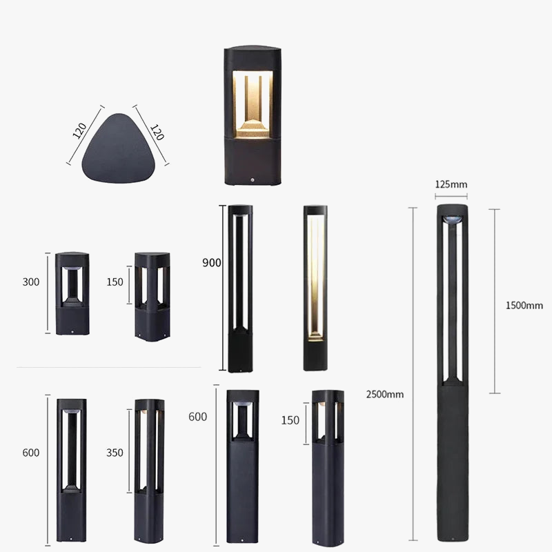 borne lumineuse led pour éclairage extérieur jardin terrasse et allée