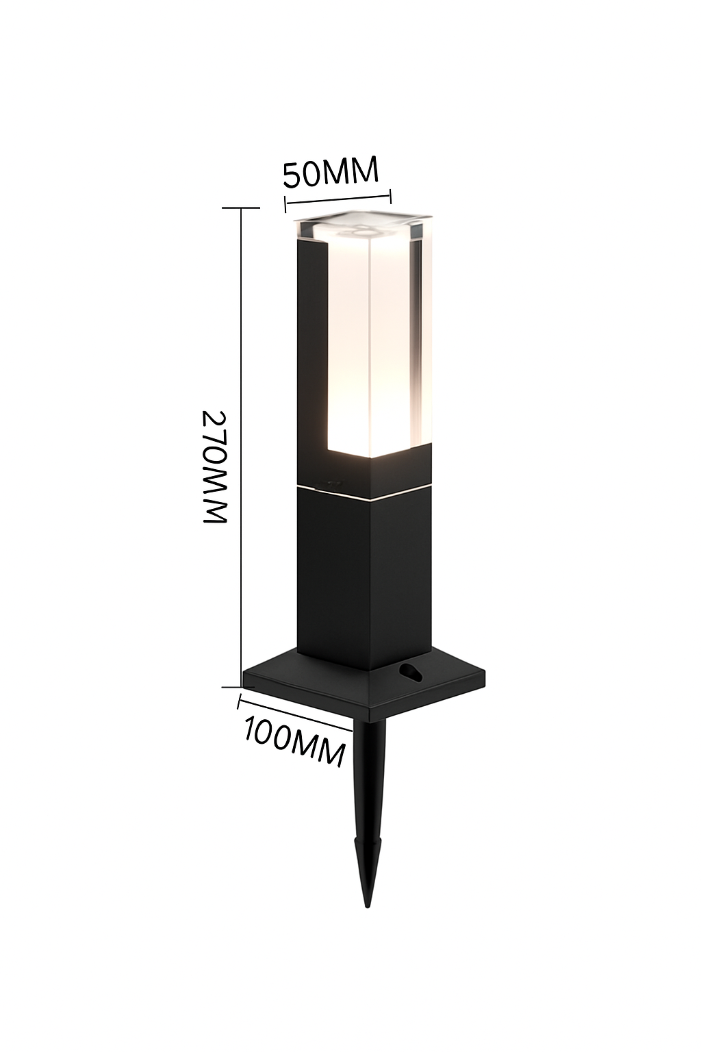 bornes lumineuses led étanches avec détecteur de mouvement pour jardin extérieur